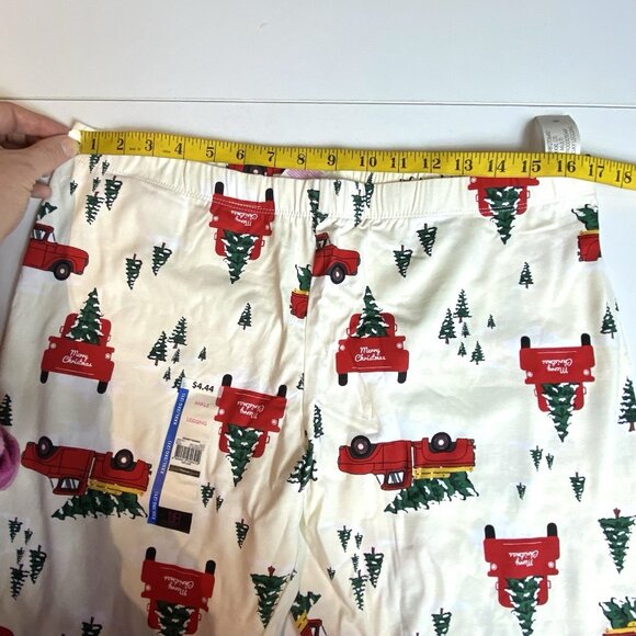 No Boundaries Juniors Womens Christmas Ankle Leggings Red Truck Size 3XL 21 NWT - Picture 5 of 6